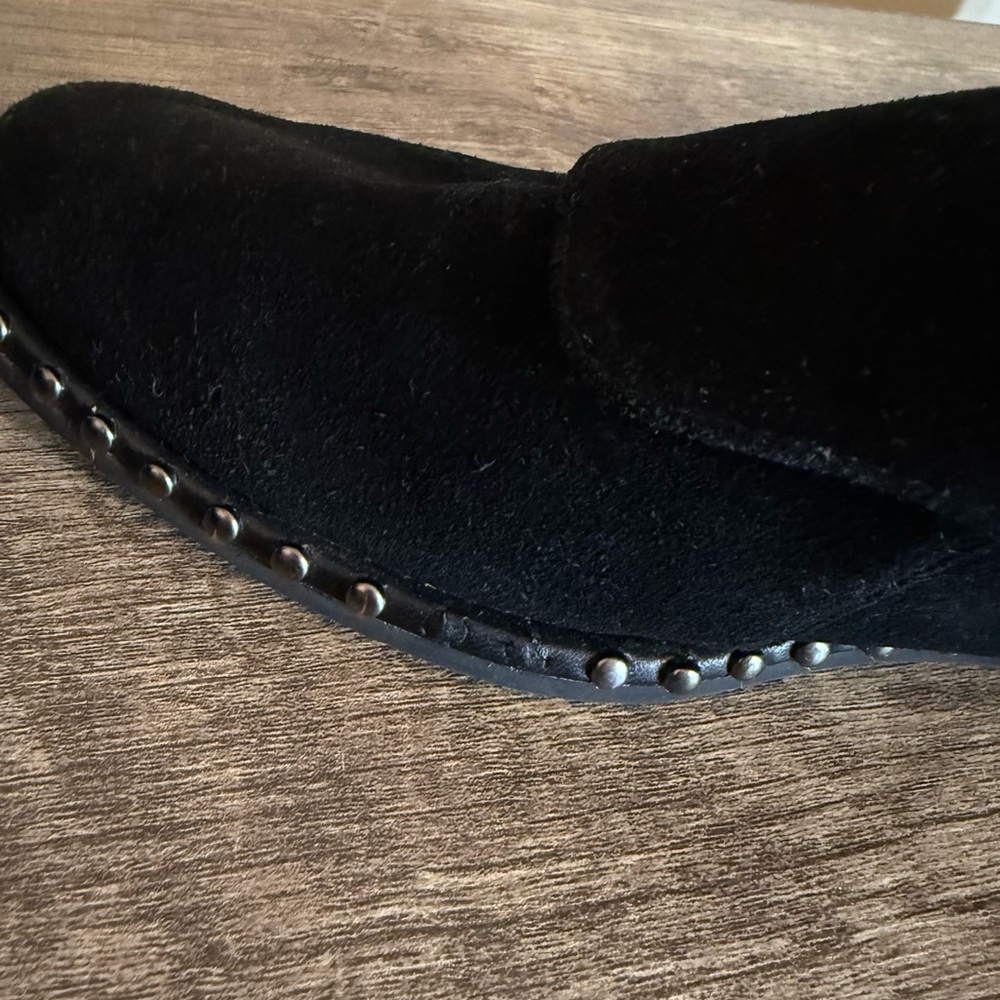 Adrianna Papell Black Suede Studded Shoes Women’s Size 8.5 Studs & Buckle Detail - Picture 12 of 12